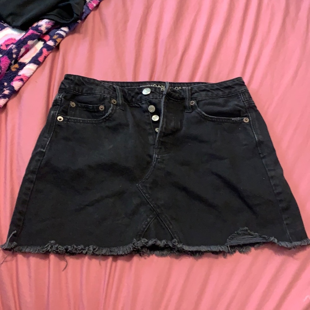 american eagle jean skirt